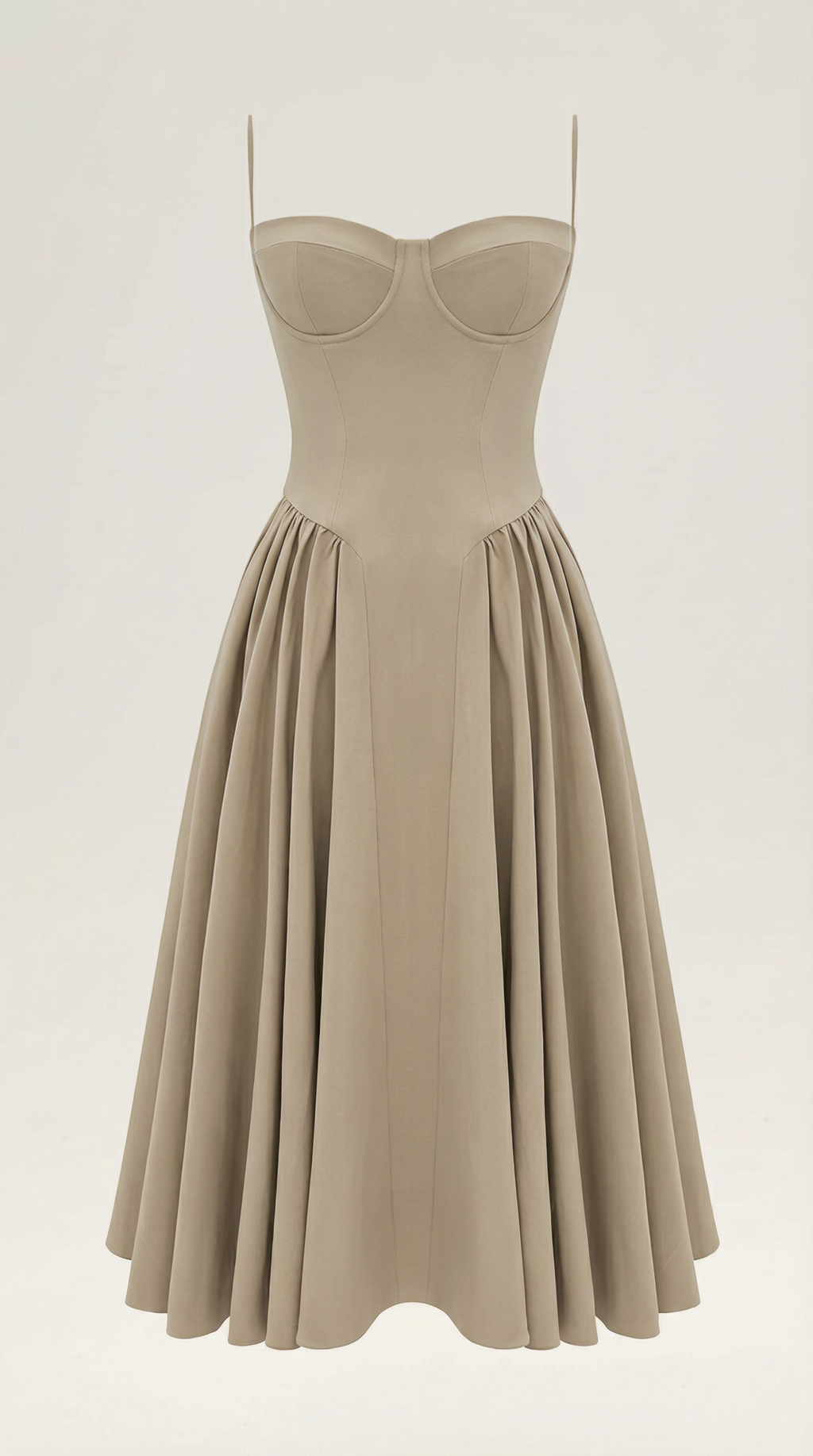 Corset Midi Dress in Elegant Fabric - Perfect for Formal Events and Special Occasions