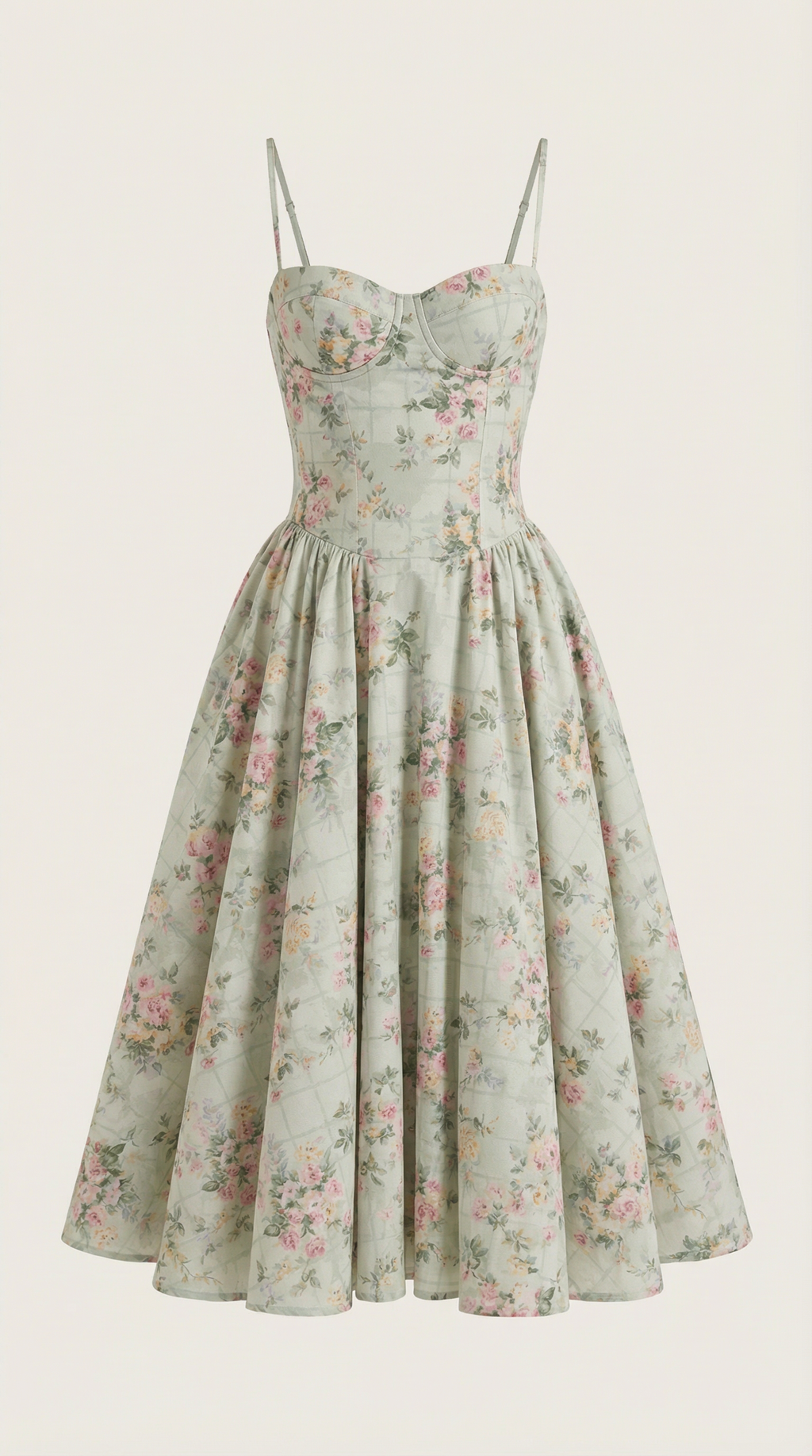 Corset Midi Dress in Elegant Fabric for Formal Events and Special Occasions
