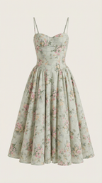 Corset Midi Dress in Elegant Fabric - Perfect for Formal Events and Special Occasions