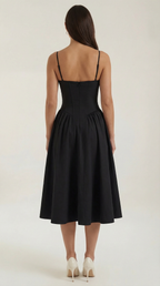 Corset Midi Dress in Elegant Fabric - Perfect for Formal Events and Special Occasions