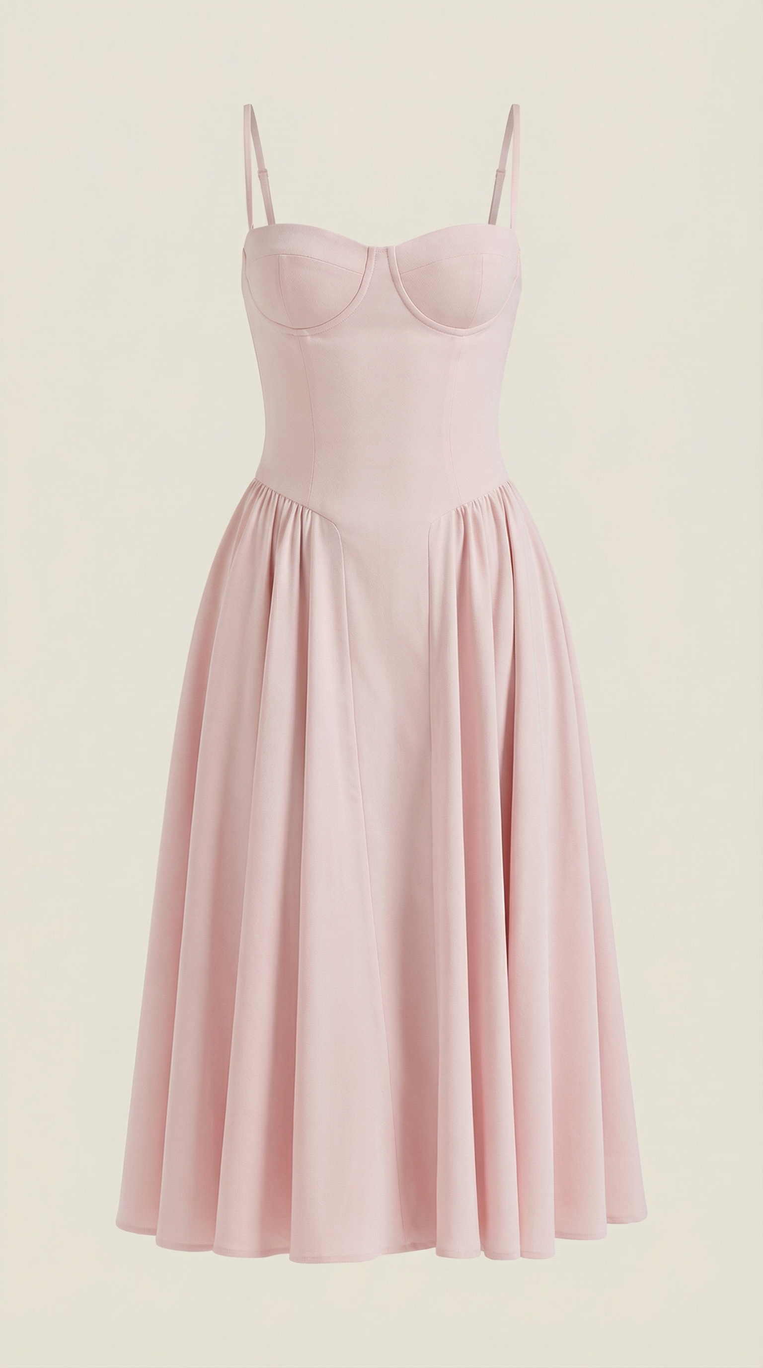 Corset Midi Dress in Stretch Fabric - Elegant Evening Wear for Special Occasions