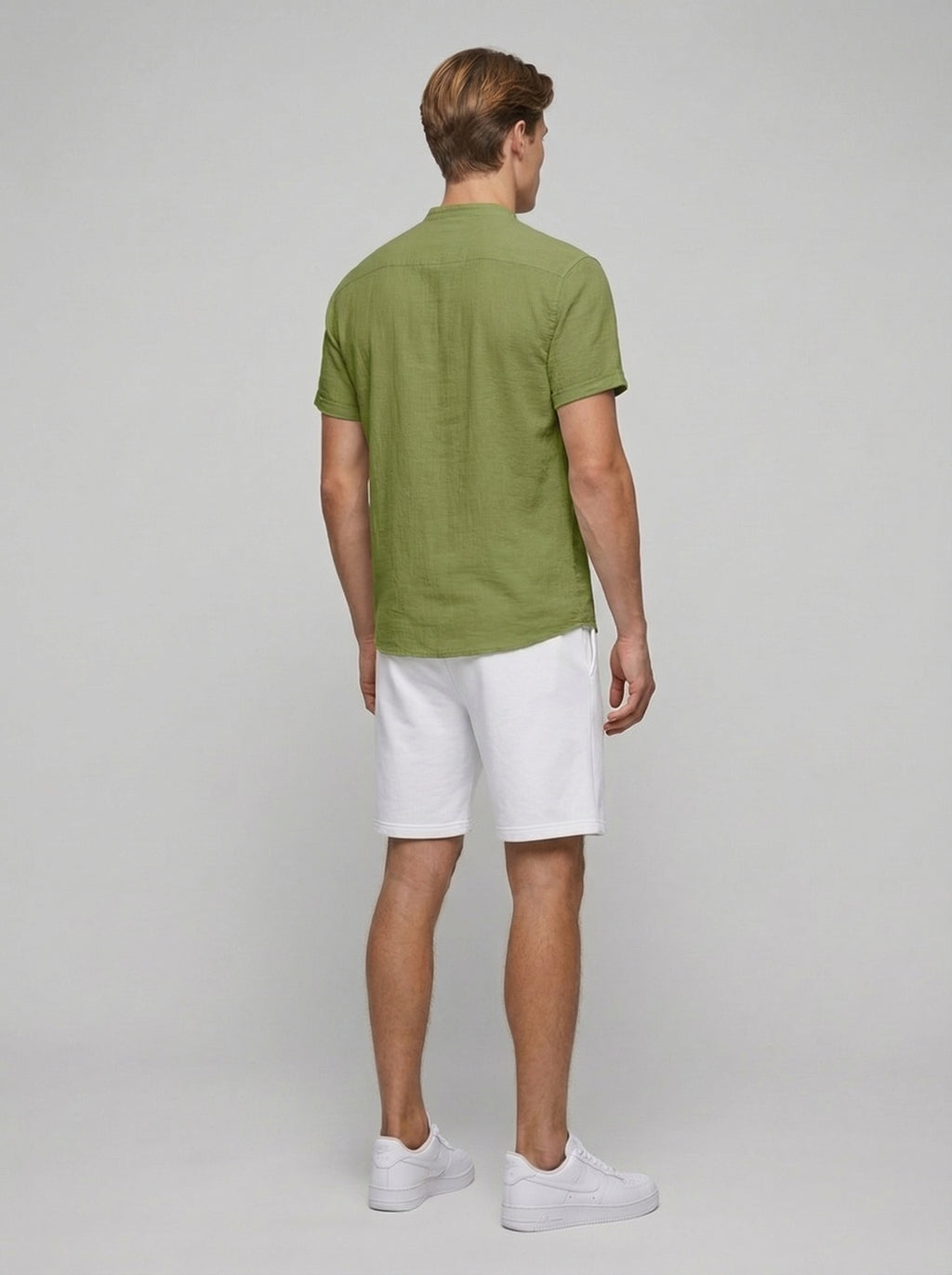 Cotton Linen Short Sleeve Shirt for Men - Relaxed Fit Casual Wear