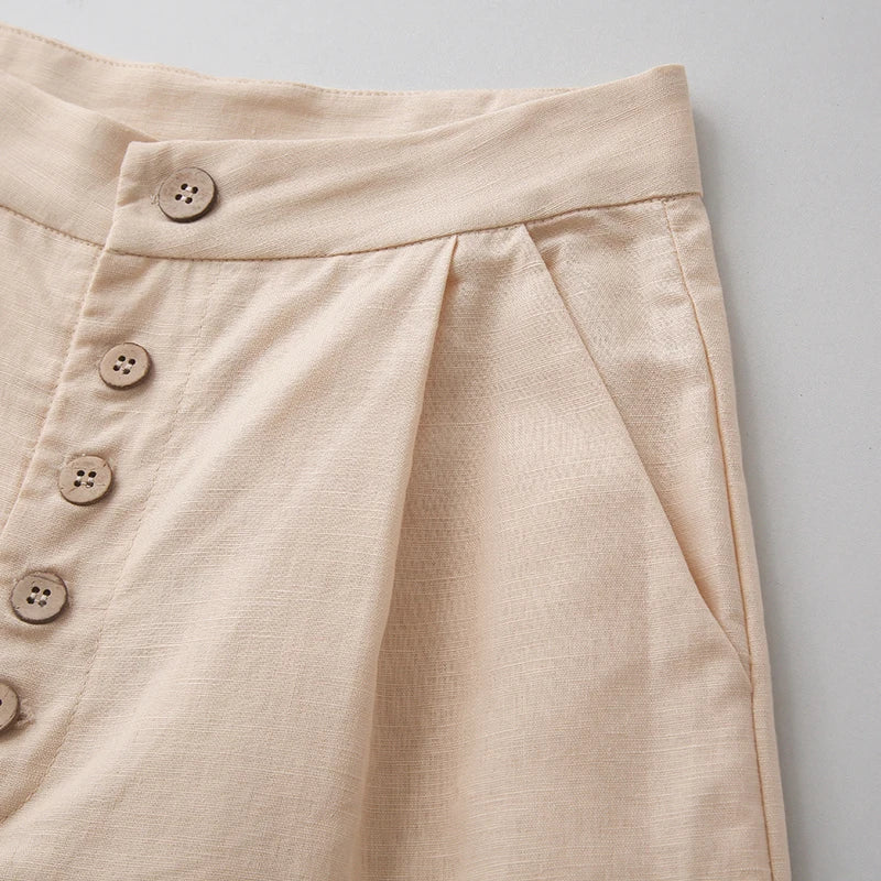 Cotton Wide-Leg Pants for Women | Comfortable Casual Trousers