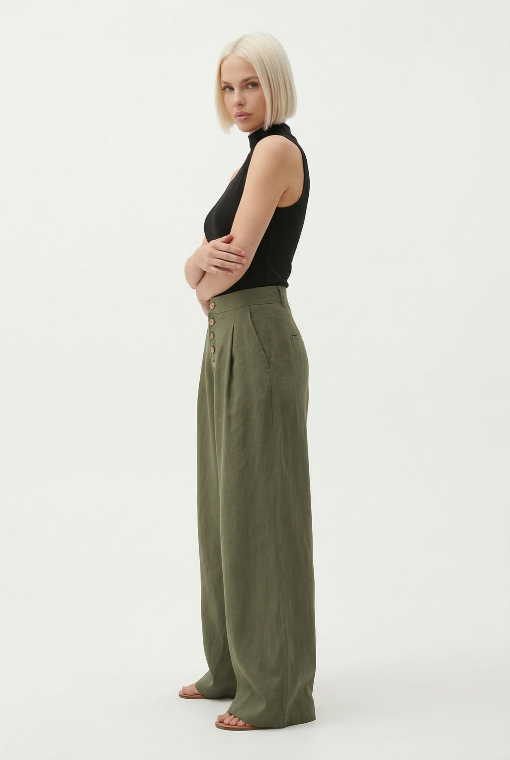 Cotton Wide-Leg Pants for Women | Comfortable Casual Trousers