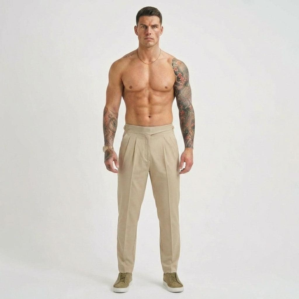 Cream Trousers - Lightweight Fabric, Casual Style, Perfect for Everyday Wear