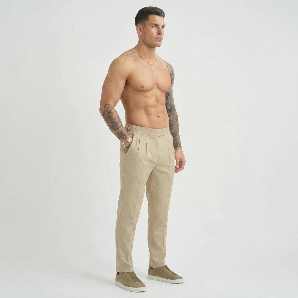 Cream Trousers - Lightweight Fabric, Casual Style, Perfect for Everyday Wear