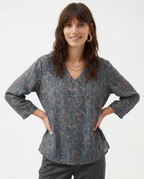 Crosswrap Blouse in Lightweight Fabric for Casual or Office Wear