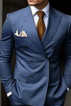 Double Breasted Men's Wedding Guest Suit - Elegant Formal Attire in Classic Fit