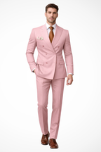 Double Breasted Men's Wedding Guest Suit - Elegant Formal Attire in Classic Fit
