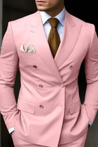 Double Breasted Men's Wedding Guest Suit - Elegant Formal Attire in Classic Fit