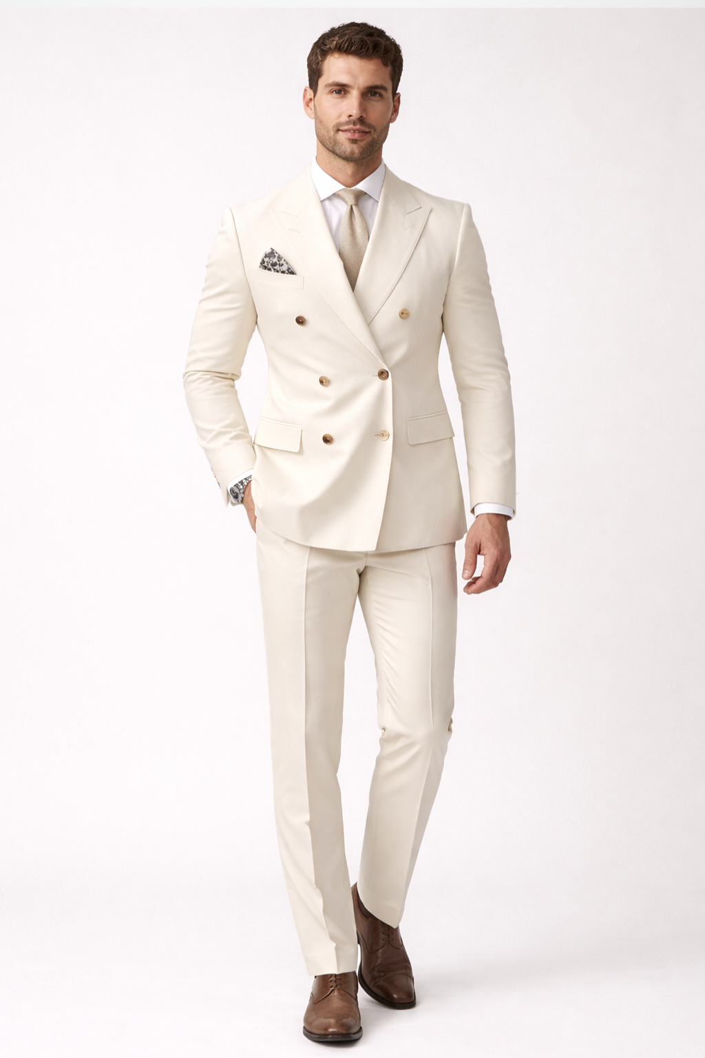 Double Breasted Men's Wedding Guest Suit - Elegant Formal Attire in Classic Fit