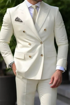 Double Breasted Men's Wedding Guest Suit - Elegant Formal Attire in Classic Fit