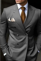 Double Breasted Men's Wedding Guest Suit - Elegant Formal Attire in Classic Fit