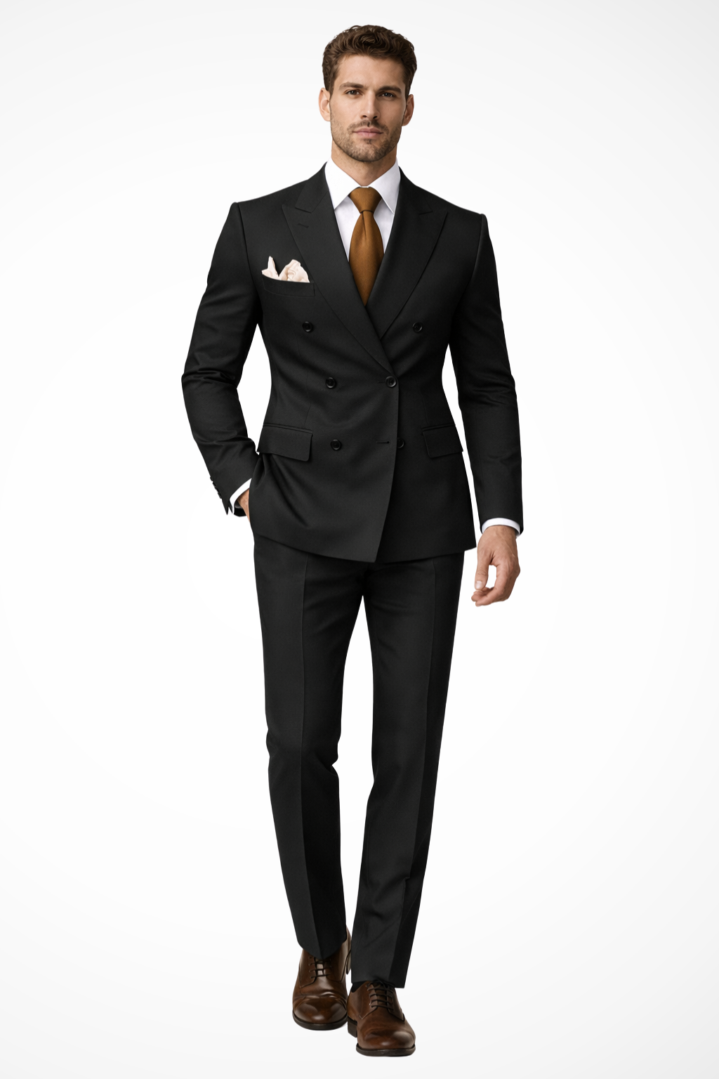 Double Breasted Men's Wedding Guest Suit - Elegant Formal Attire in Classic Fit