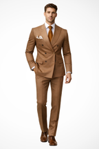 Double Breasted Men's Wedding Guest Suit - Elegant Formal Attire in Classic Fit