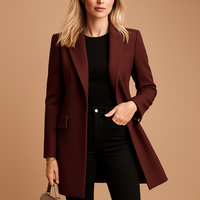 Double-Breasted Women's Trench Coat | Water-Resistant Fabric | Classic Design | Ideal for Spring and Fall Wear