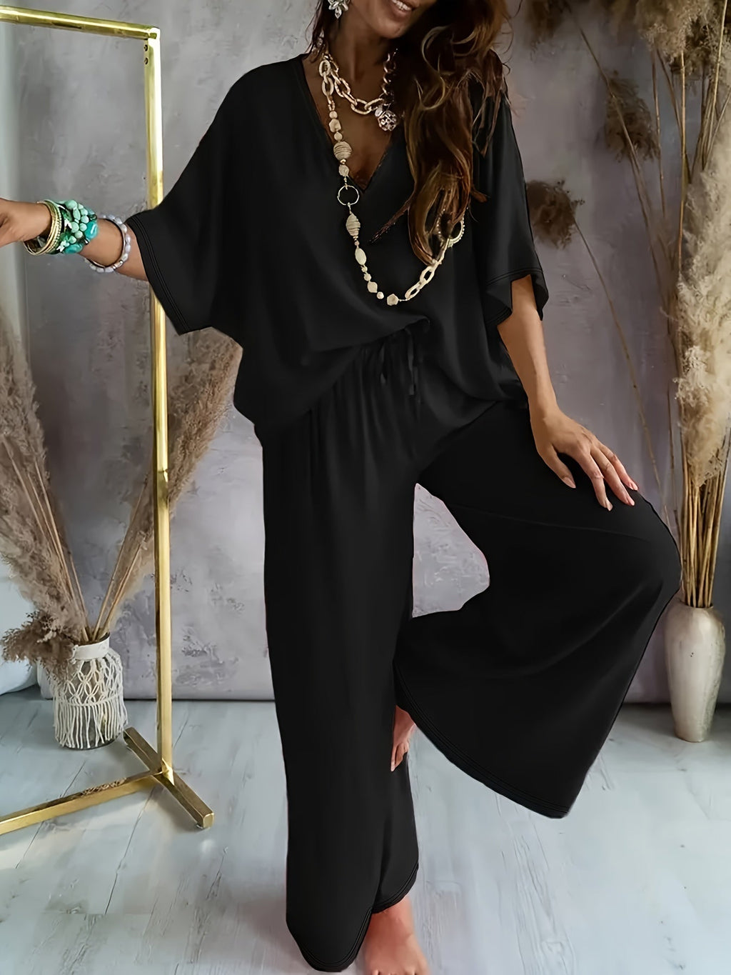 Effortless Lounge Set - Soft Fabric - Casual Style - Comfortable Home Wear