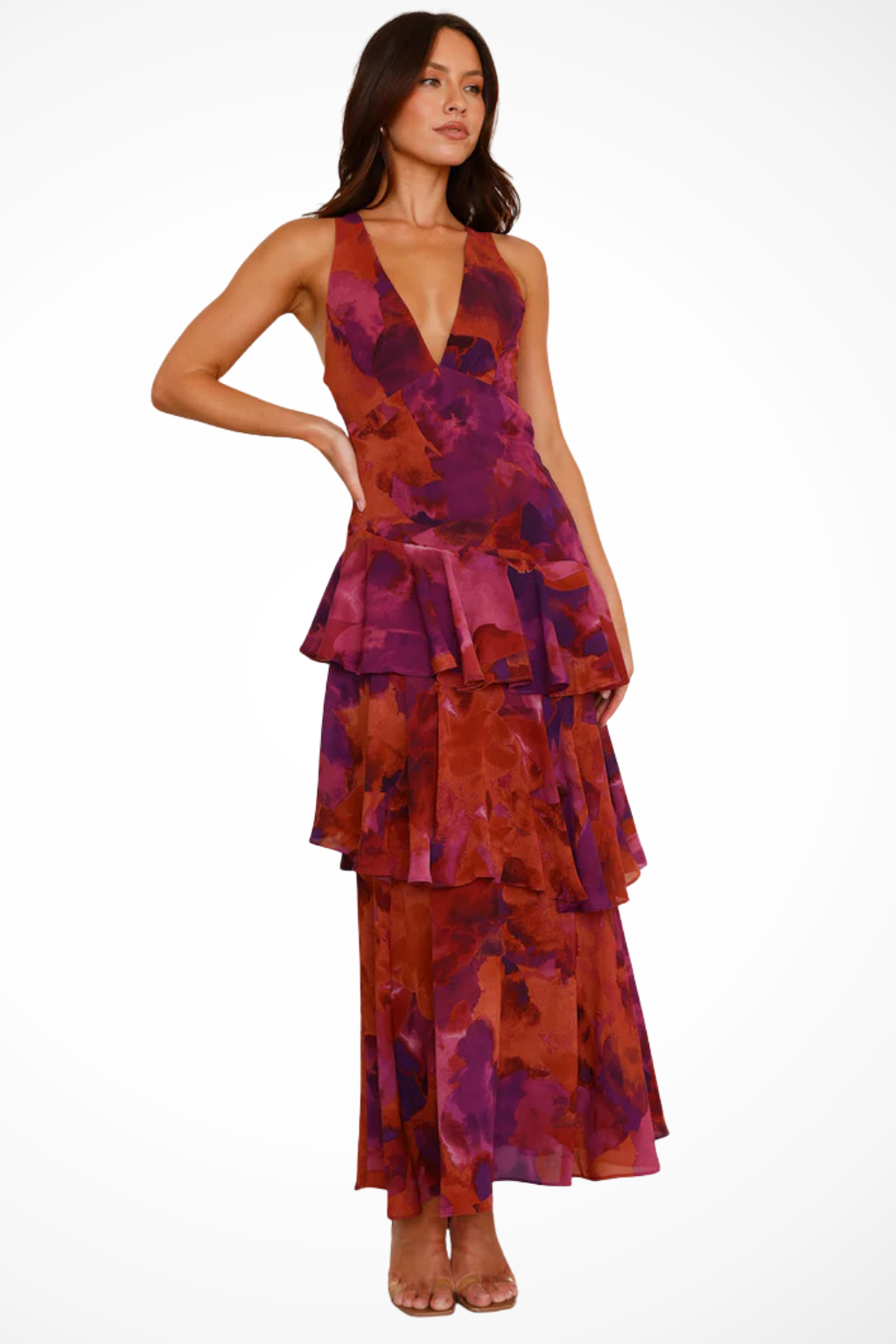 Elegant Spring Maxi Dress for Women | Layered Skirt Design | Perfect for Events