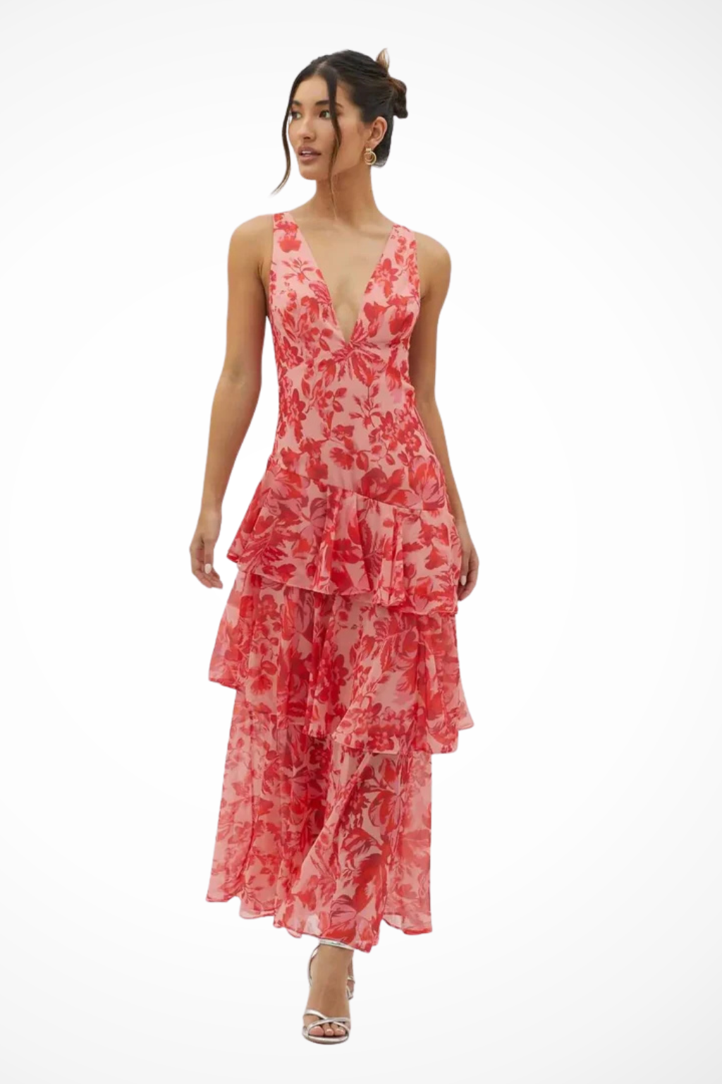Elegant Spring Maxi Dress for Women | Layered Skirt Design | Perfect for Events