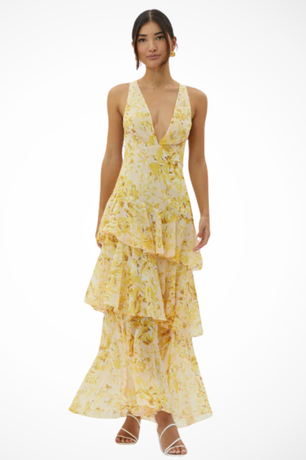 Elegant Spring Maxi Dress for Women | Layered Skirt Design | Perfect for Events