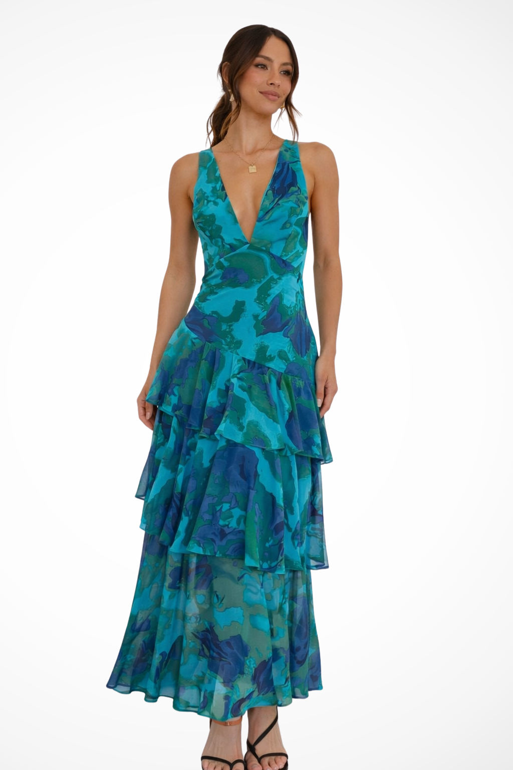 Elegant Spring Maxi Dress for Women | Layered Skirt Design | Perfect for Events