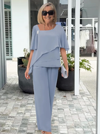 Elegant Women's 2-Piece Formal Set | Stylish Blouse & Trousers for Events