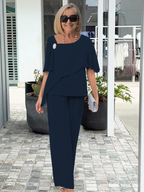 Elegant Women's 2-Piece Formal Set | Stylish Blouse & Trousers for Events