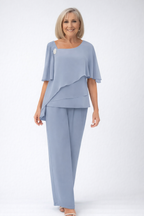 Elegant Women's 2-Piece Formal Set | Stylish Blouse & Trousers for Events