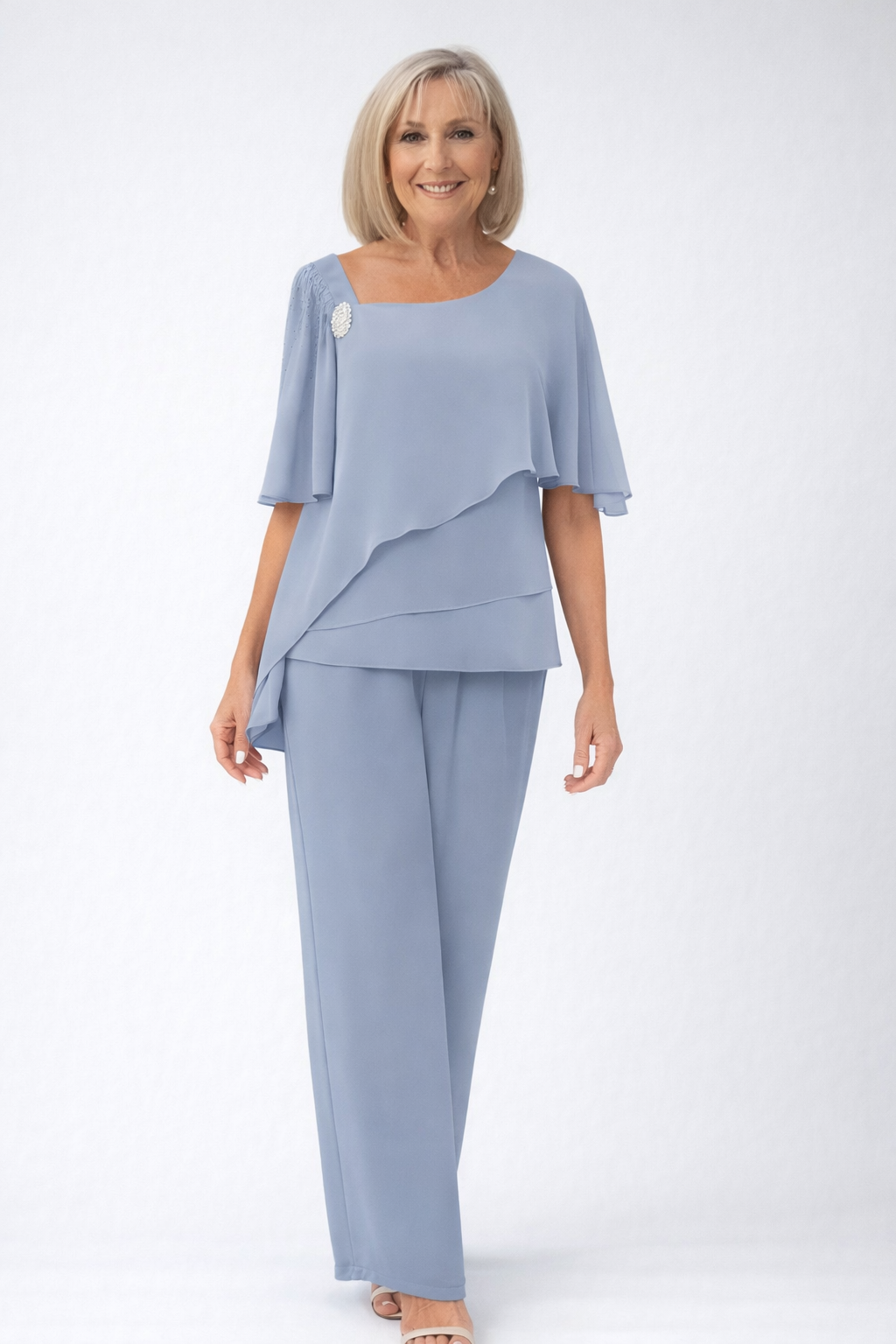 Elegant Women's 2-Piece Formal Set | Stylish Blouse & Trousers for Events