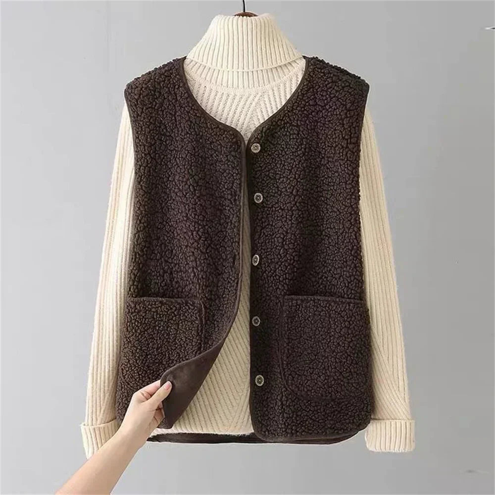 Luxe Fleece Gilet – Casual Wear, Layering