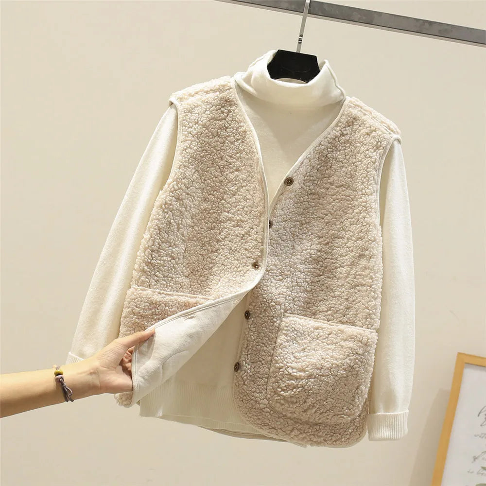 Luxe Fleece Gilet – Casual Wear, Layering