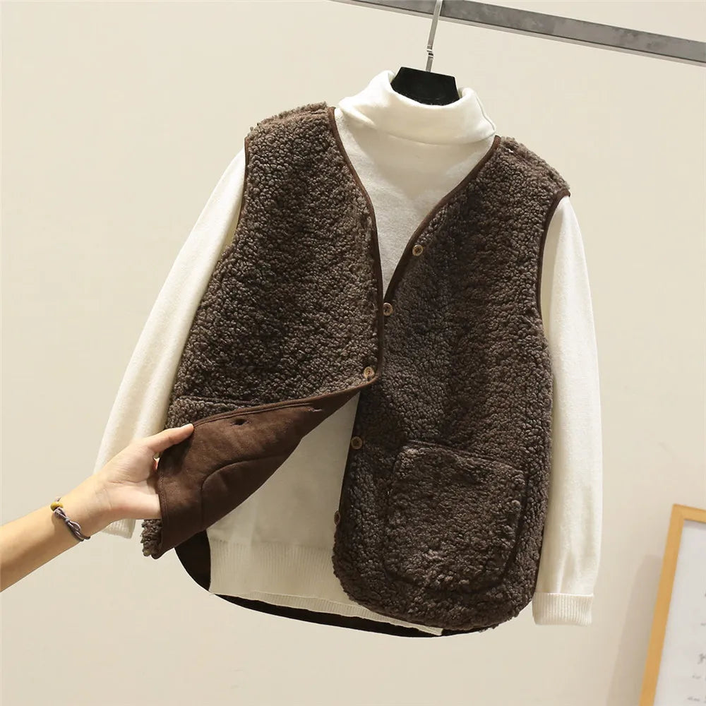 Luxe Fleece Gilet – Casual Wear, Layering