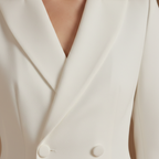 Fitted Midi Dress with Elegant Lapel Design for Women's Formal Wear