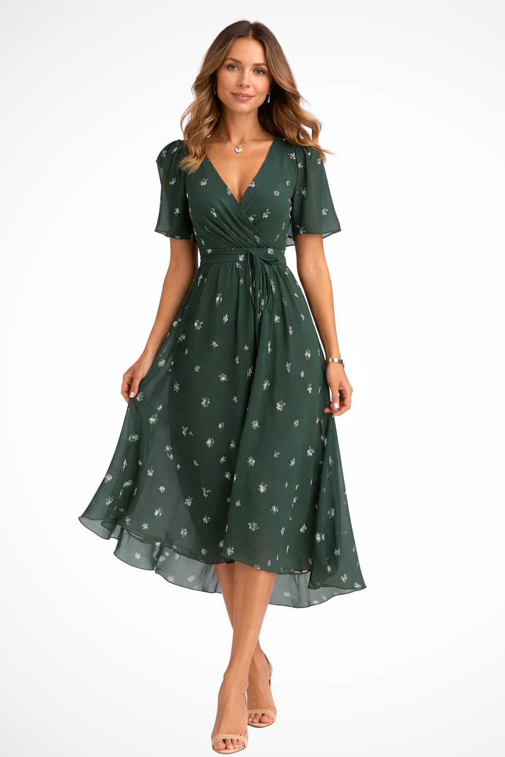 Floral Maxi Summer Dress | Short Sleeve | Lightweight Cotton | Women's Fashion