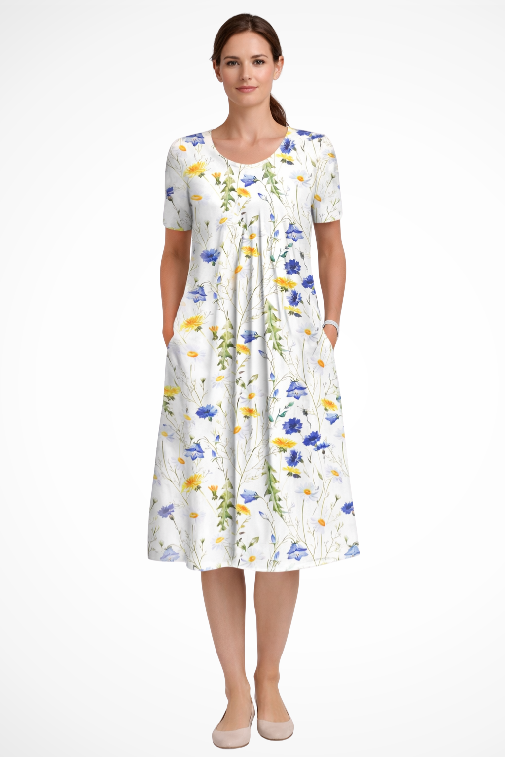 Floral Maxi Summer Dress | Short Sleeve | Perfect for Festive Occasions