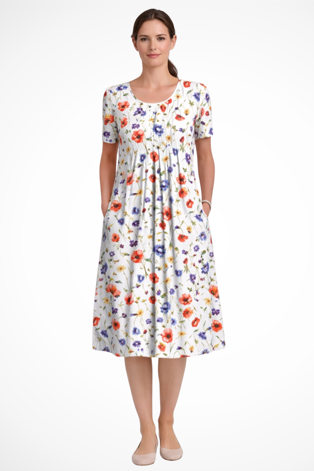 Floral Maxi Summer Dress | Short Sleeve | Perfect for Festive Occasions