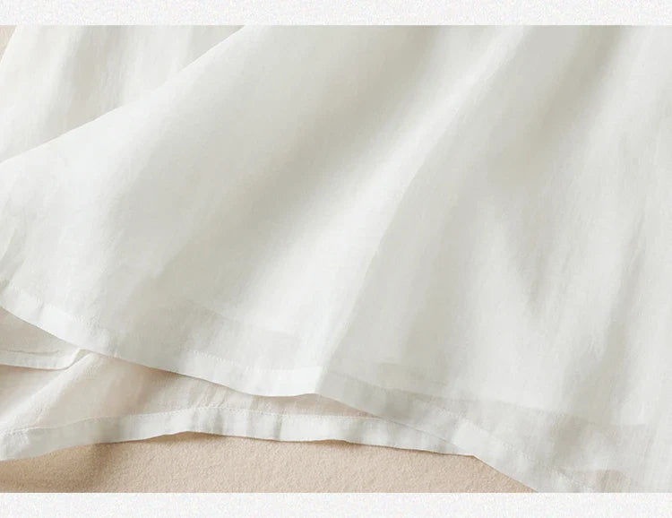 Garden Embroidery Midi Dress in Cotton for Casual Spring Outings