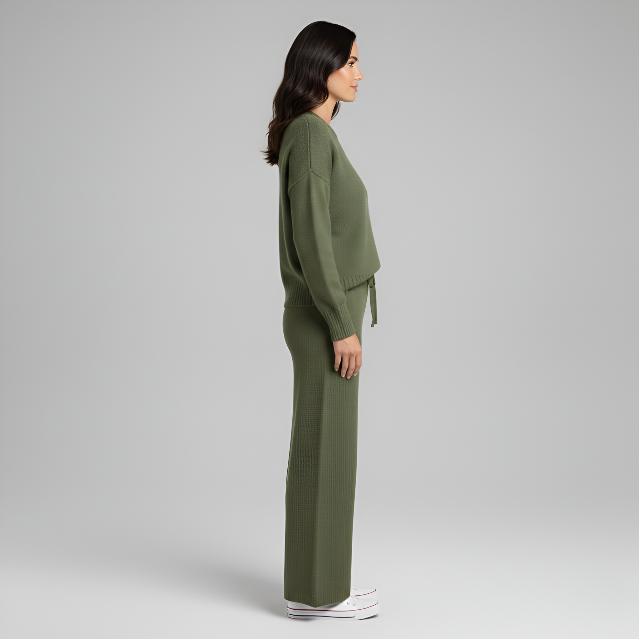 Soft Knit Women's Loungewear Set - Comfortable Casual Outfit for Home Relaxation