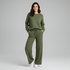 Soft Knit Women's Loungewear Set - Comfortable Casual Outfit for Home Relaxation