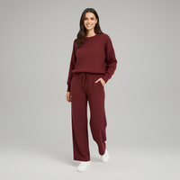 Soft Knit Women's Loungewear Set - Comfortable Casual Outfit for Home Relaxation