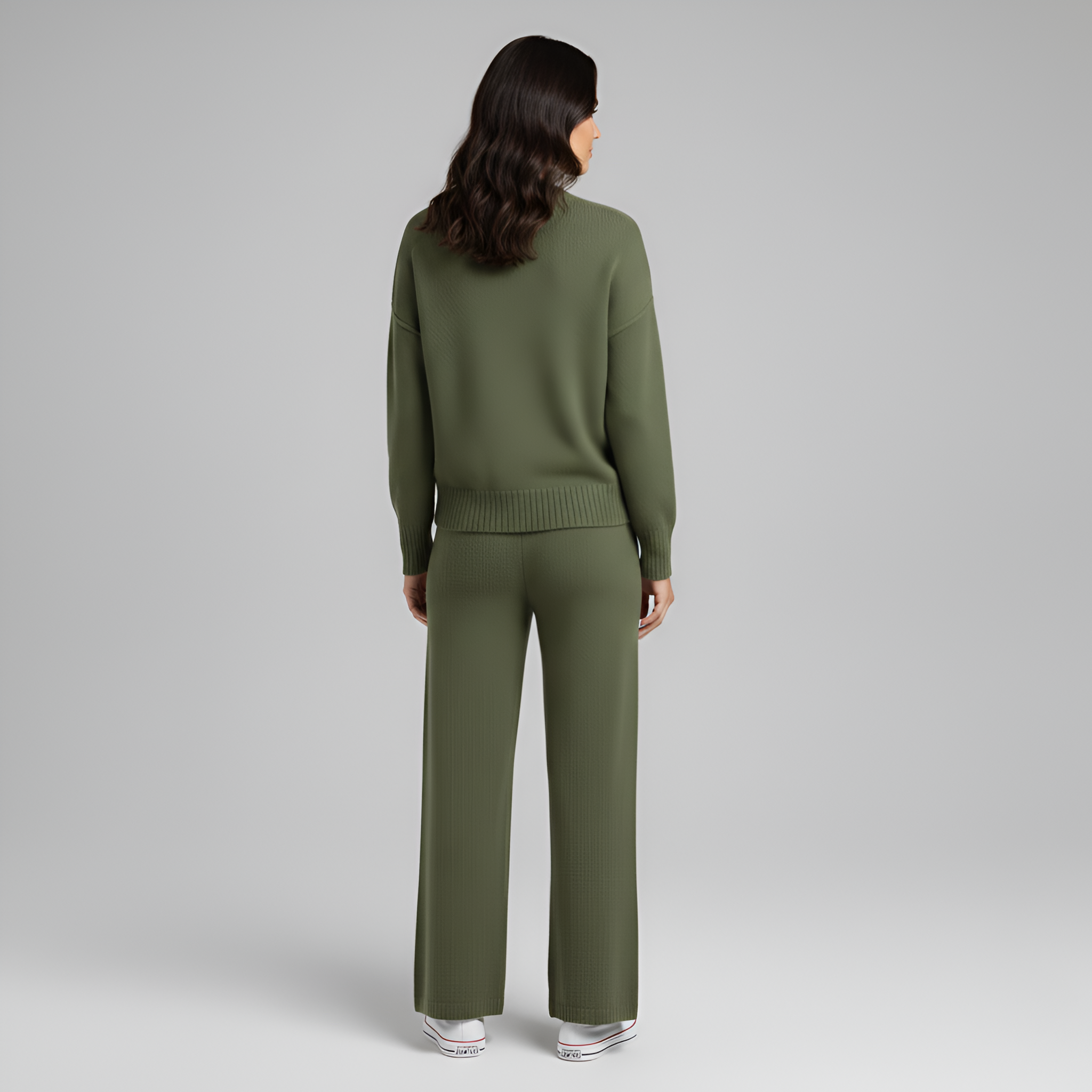 Soft Knit Women's Loungewear Set - Comfortable Casual Outfit for Home Relaxation