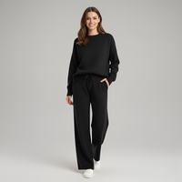 Soft Knit Women's Loungewear Set - Comfortable Casual Outfit for Home Relaxation