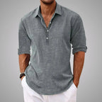 Gideon Casual Button-Up Shirt in Cotton Blend for Everyday Wear