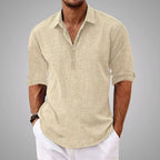 Gideon Casual Button-Up Shirt in Cotton Blend for Everyday Wear