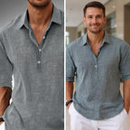 Gideon Casual Button-Up Shirt in Cotton Blend for Everyday Wear