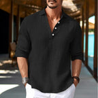 Gideon Casual Button-Up Shirt in Cotton Blend for Everyday Wear