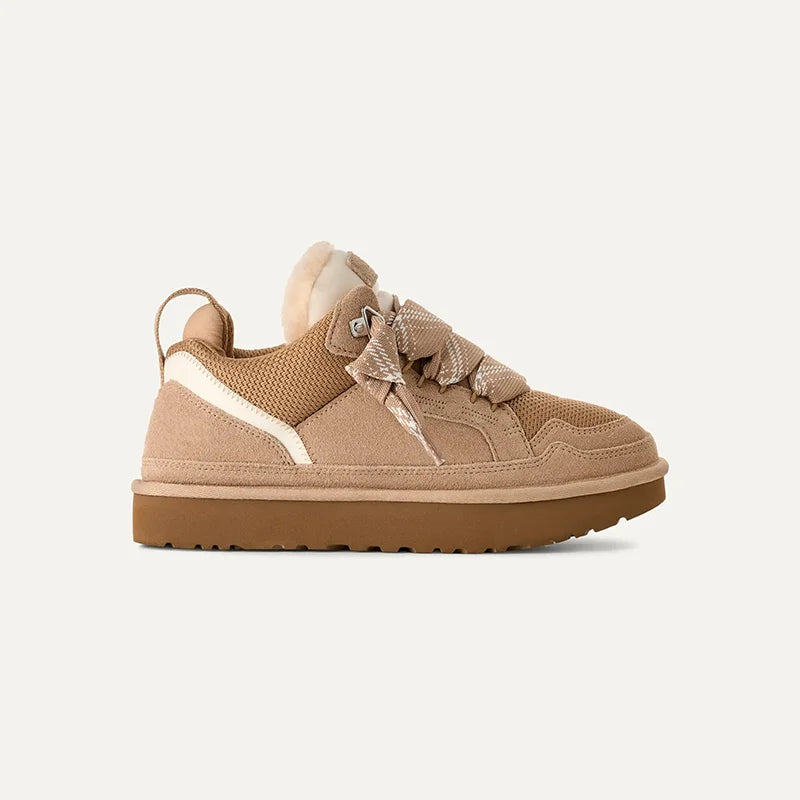 Women's Winter Sneakers Suede with Platform Sole – Casual, Outdoor