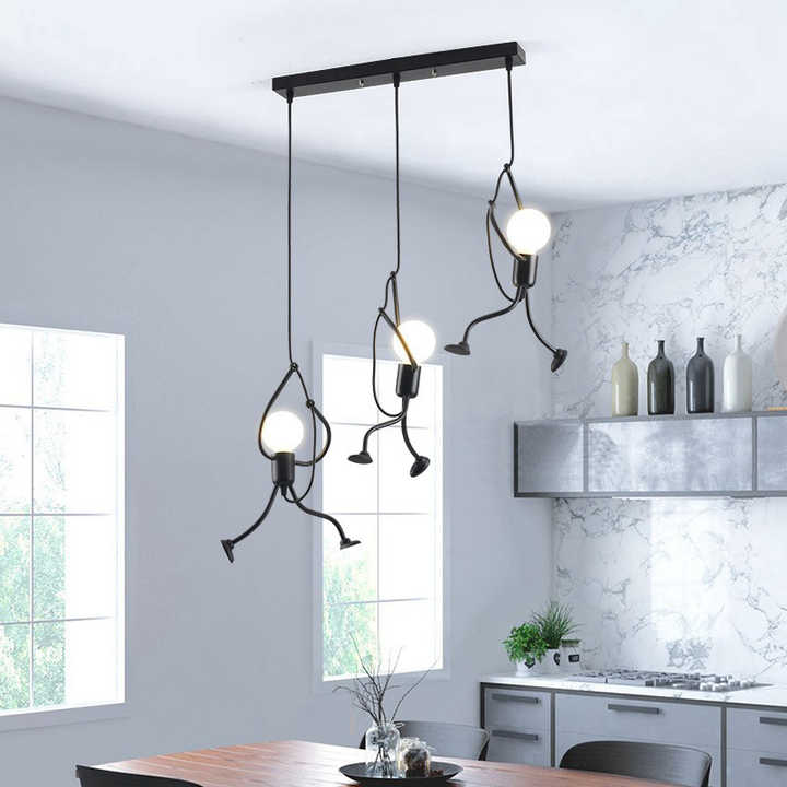 Adjustable Pendant Light Fixture - Modern Metal Design for Living Room, Dining Room, or Office