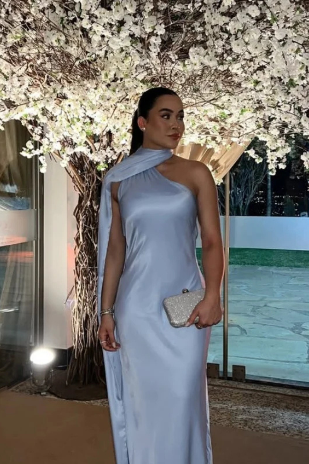 Halter Neck Sleeveless Maxi Dress for Women | Elegant Wedding Guest Attire