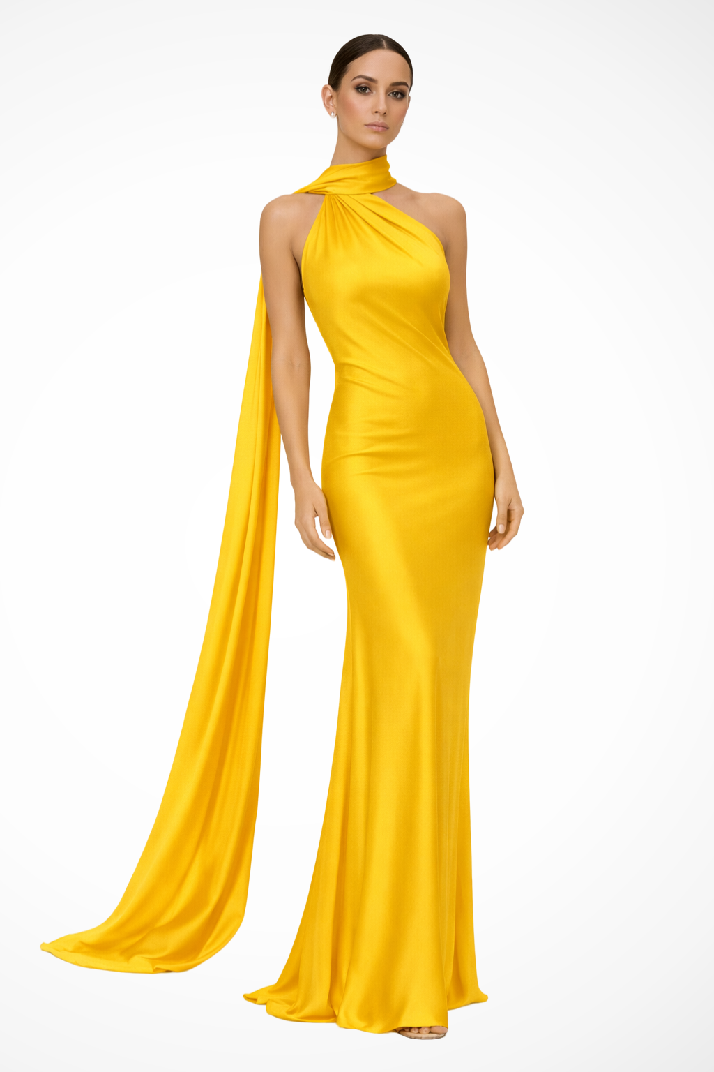 Halter Neck Sleeveless Maxi Dress for Women | Elegant Wedding Guest Attire
